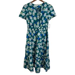 Women’s Angels Green Floral Midi Dress size S